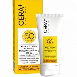 CERA+ Solutions Krem przeciwsłoneczny SPF50 do skóry suchej i wrażliwej 50ml