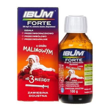 Ibum Forte zawiesina 0,2 g/5ml smak malinowy 100g