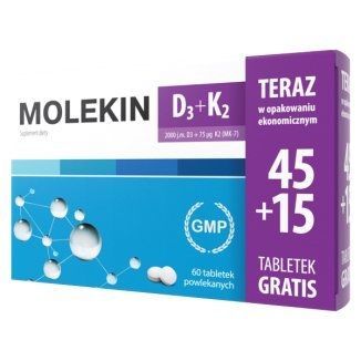 Molekin D3 + K2 *45tabl.(+15tabl.gratis)
