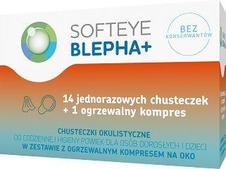 SOFTEYE BLEPHA Plus Chusteczki okulistyczne+ kompres ogrzewalny na oko
