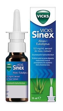 Vicks Sinex Aloes i Eukaliptus aerozol do nosa 15ml